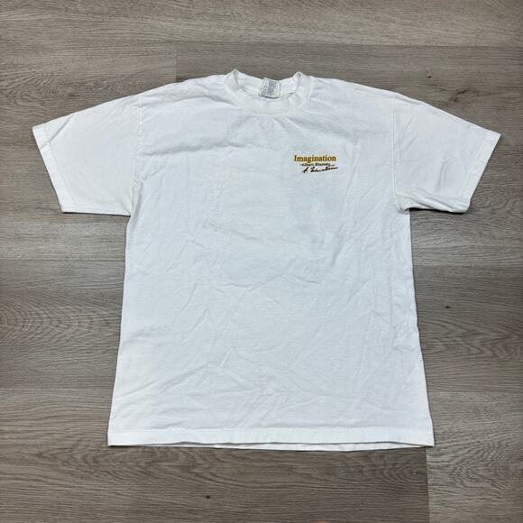 VTG Y2K Albert Einstein Imagination More Important Than Knowledge Shirt Large - Picture 2 of 9